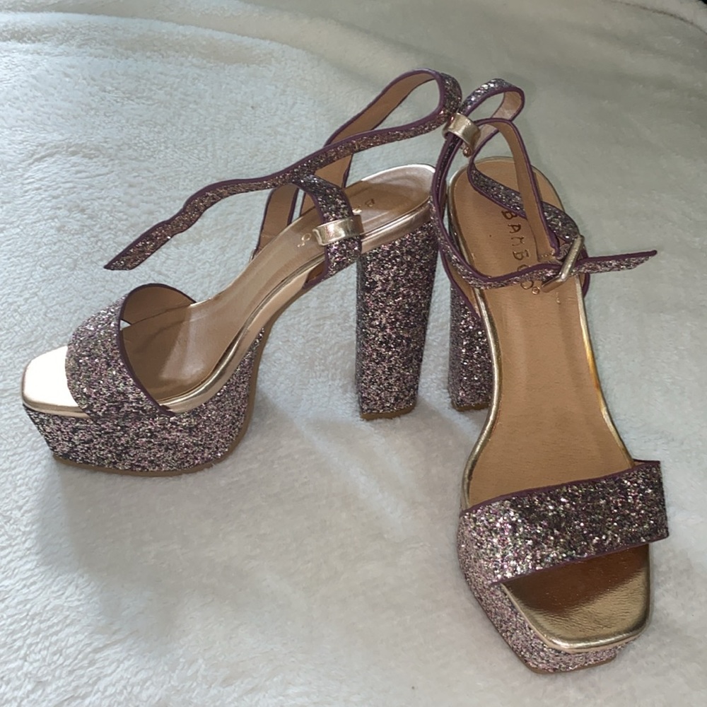Bamboo Glitter High heels sandals